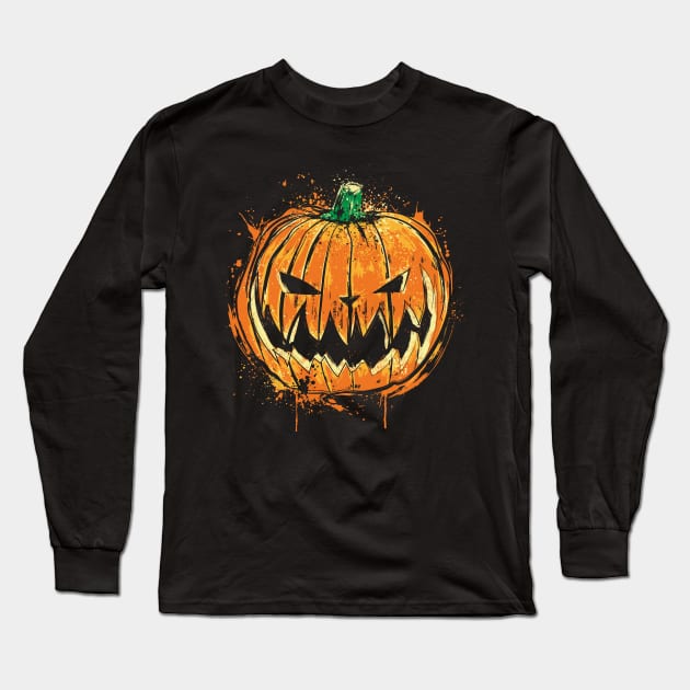 Pumpkin King Long Sleeve T-Shirt by DrMonekers